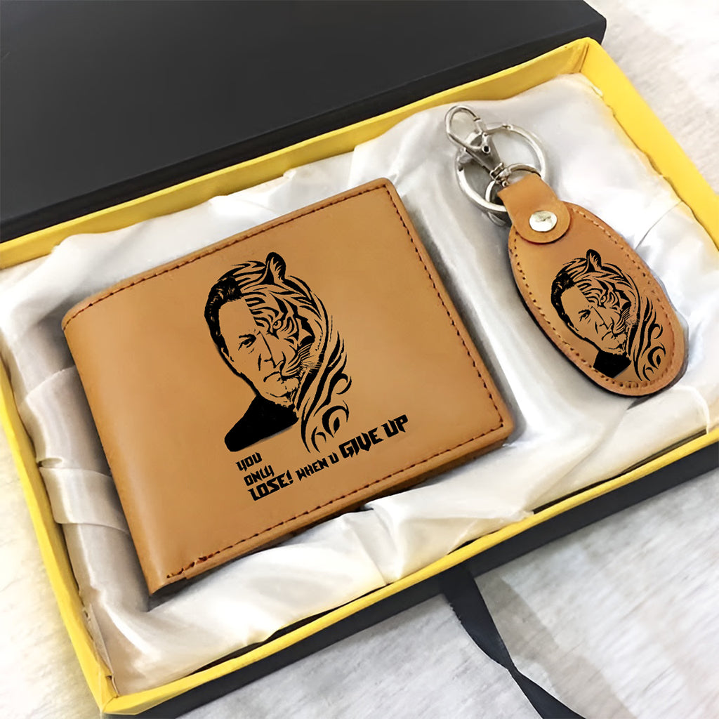 Picture with Name Engraved on Wallet and Keychain - Best Gift For Your Love One ❤️