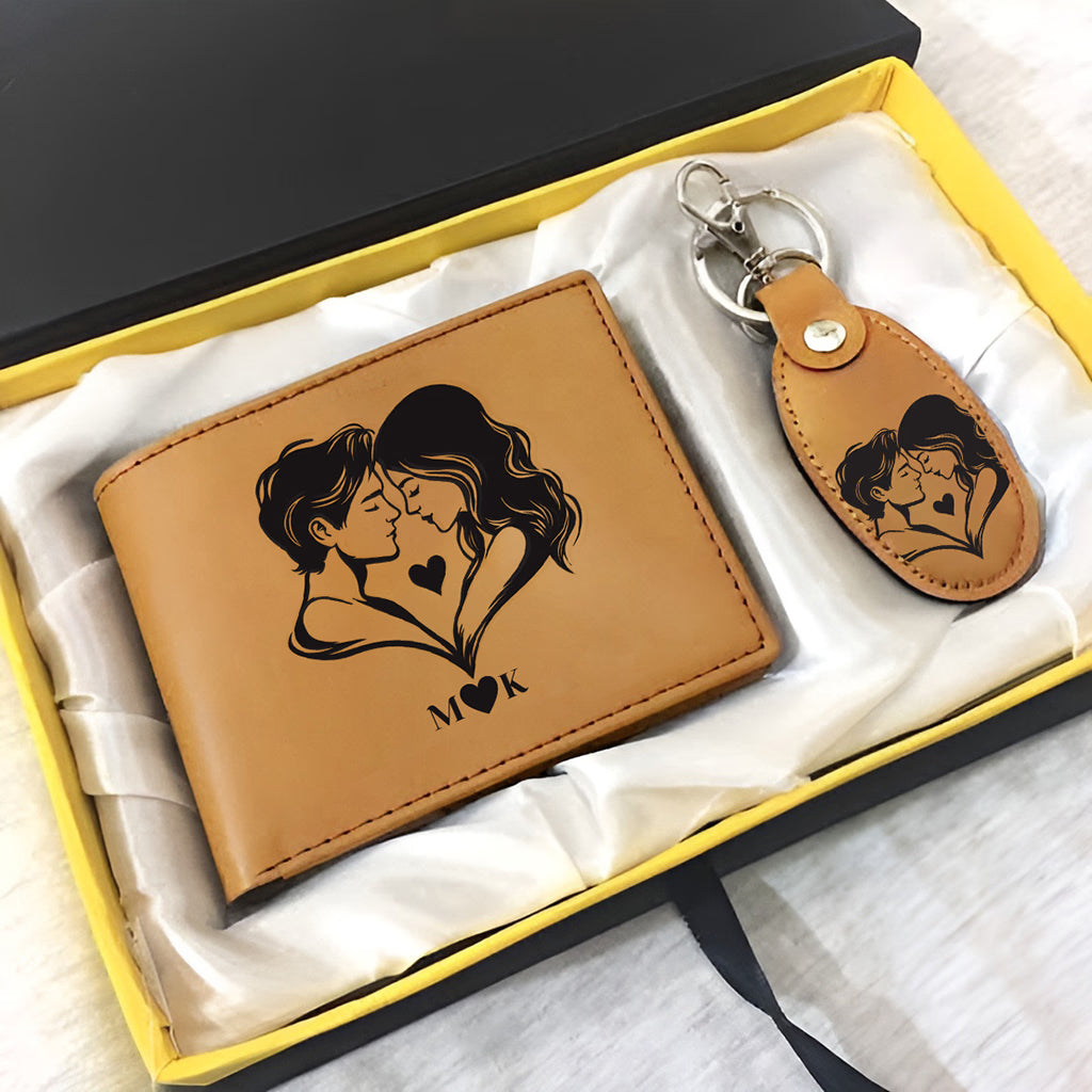 Picture with Name Engraved on Wallet and Keychain - Best Gift For Your Love One ❤️